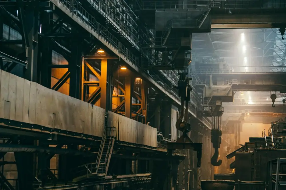 Interior of large industrial factory, illustrating B2B procurement guides